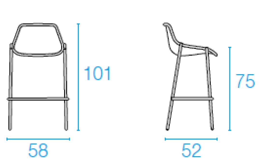 Барный стул от фабрики Emu модель 467
