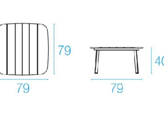 Уличный стол от фабрики Emu модель Shine 252