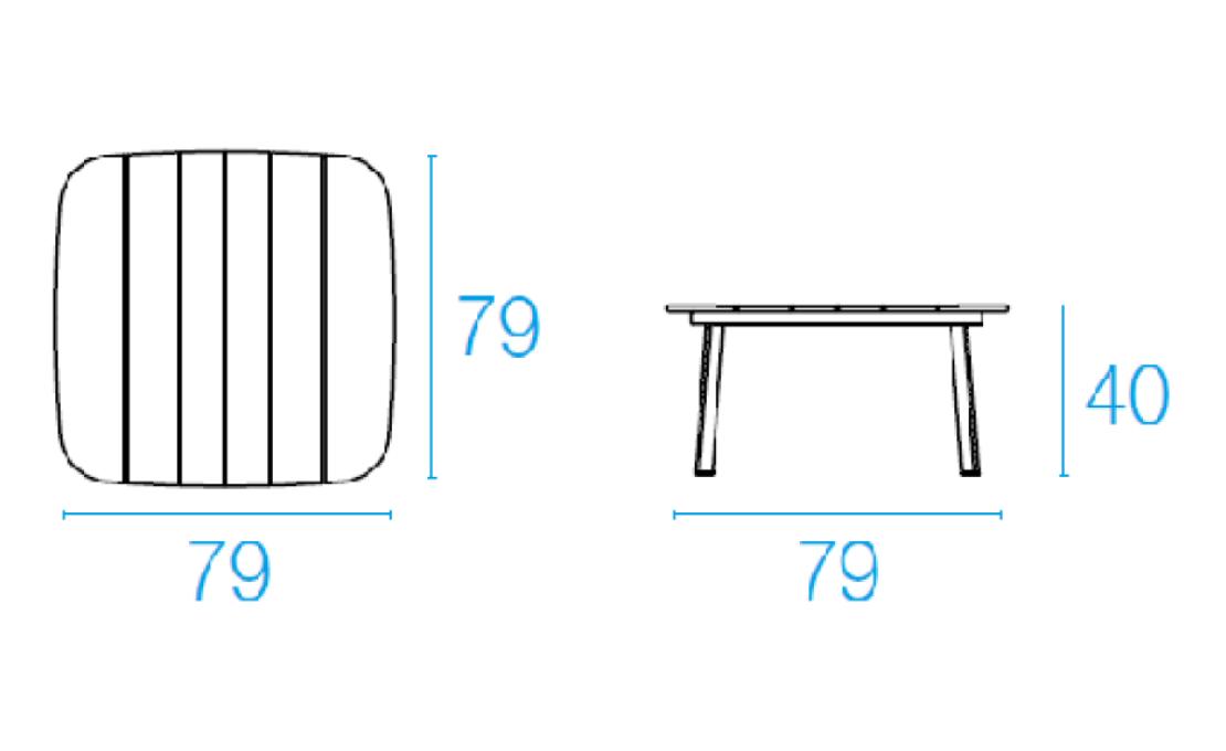 Уличный стол от фабрики Emu модель Shine 252