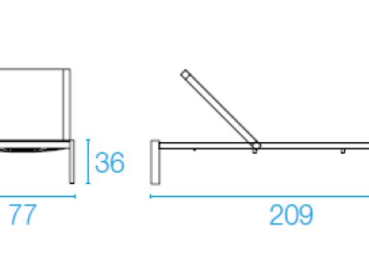 Шезлонг уличныйот фабрики Emu модель Shine 295