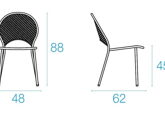 Уличный стул от фабрики Emu модель SOLE  3402