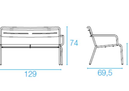 Уличный диван от фабрики Emu модель 166
