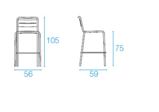 Барный стул от фабрики Emu модель 164