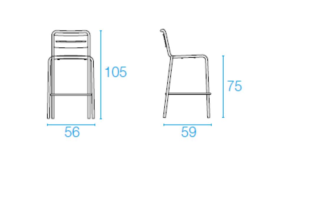 Барный стул от фабрики Emu модель 164
