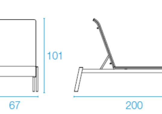 Шезлонг уличныйот фабрики Emu модель 198