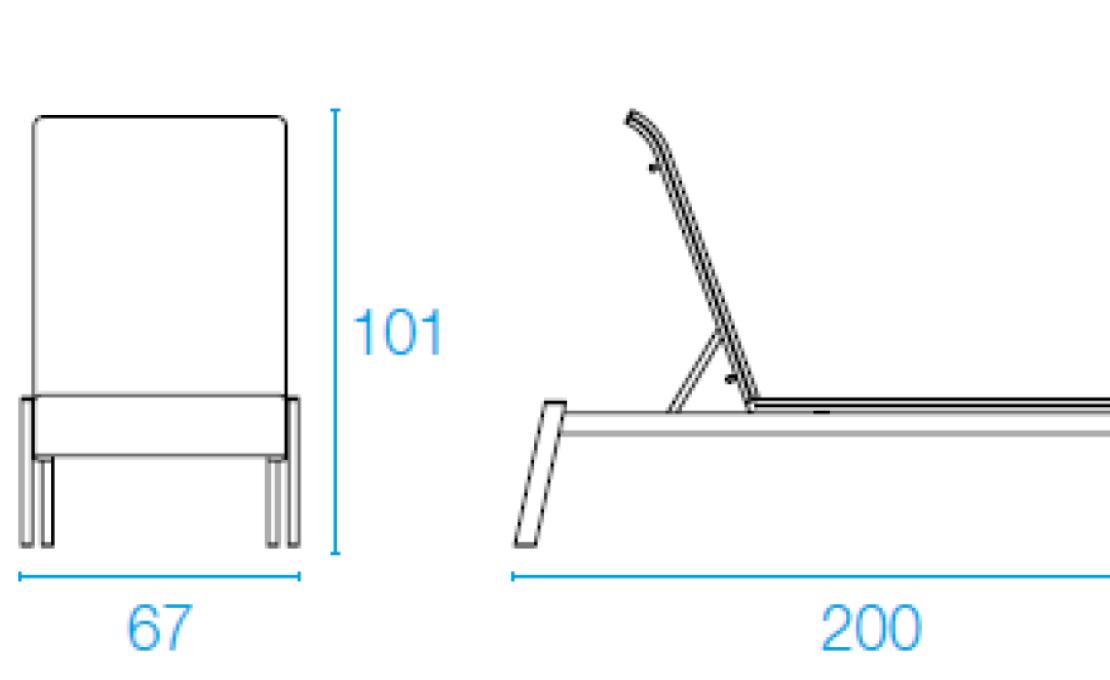 Шезлонг уличныйот фабрики Emu модель 198