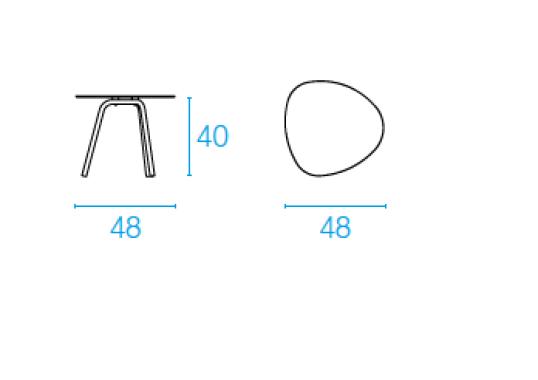 Журнальный столик от фабрики Emu модель 73TERRAMARECOFFEE+735P/736P/737P
