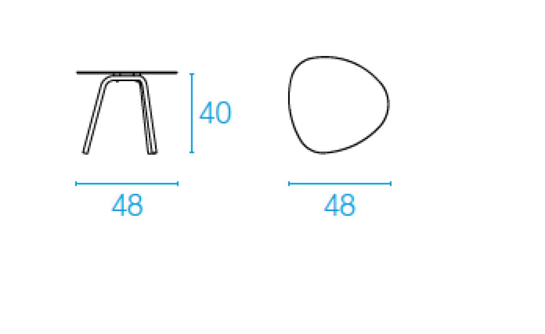 Журнальный столик от фабрики Emu модель 73TERRAMARECOFFEE+735P/736P/737P