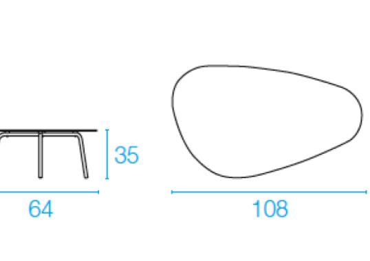 Журнальный столик от фабрики Emu модель 73TERRAMARECOFFEE+735P/736P/737P
