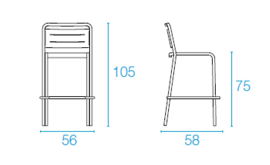 Барный стул от фабрики Emu модель 211 Urban 