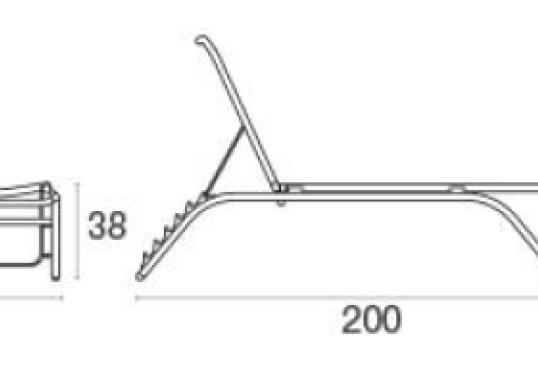 Шезлонг уличныйот фабрики Emu модель 504