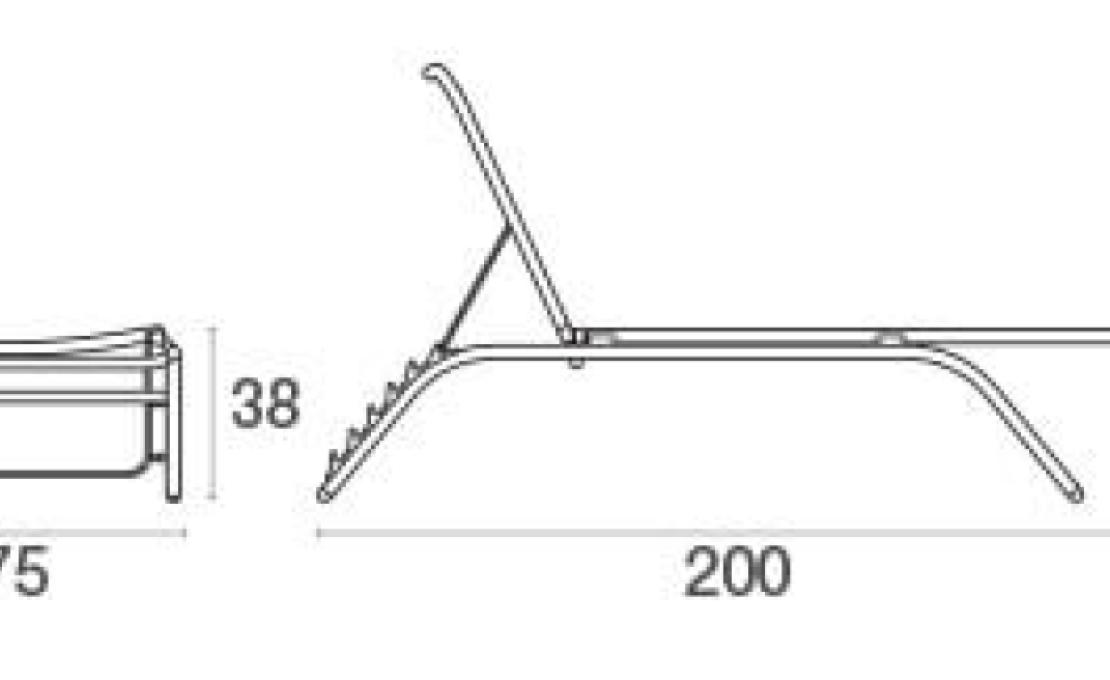 Шезлонг уличныйот фабрики Emu модель 504