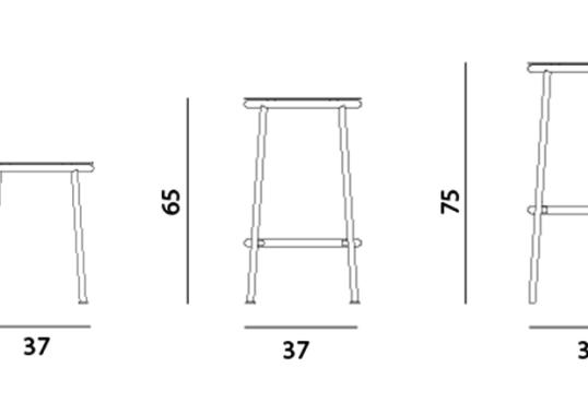 Барный стул от фабрики Normann Copenhagen модель 5060 Circa 