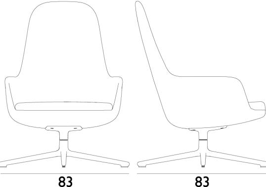 Кресло от фабрики Normann Copenhagen модель Era Lounge  High Swivel
