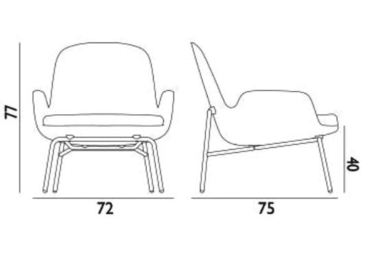 Кресло от фабрики Normann Copenhagen модель Era Lounge  Low Wood Legs
