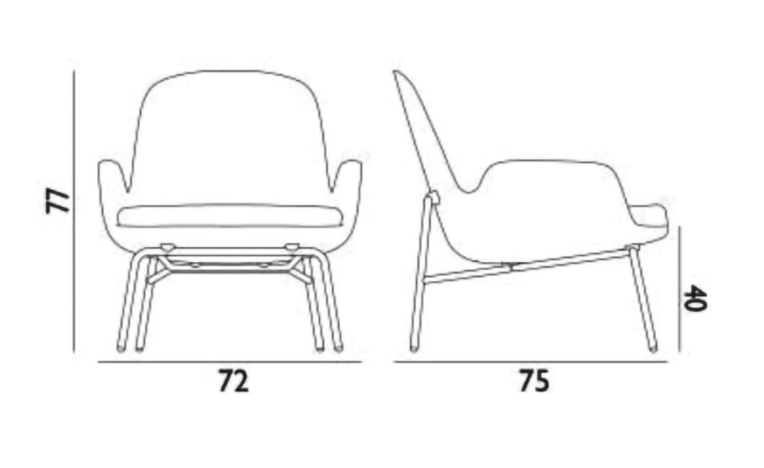Кресло от фабрики Normann Copenhagen модель Era Lounge  Low Wood Legs