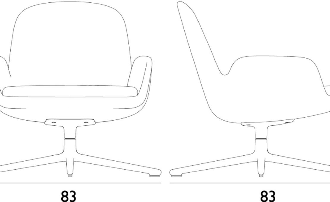 Кресло от фабрики Normann Copenhagen модель Era Lounge  Low Swivel