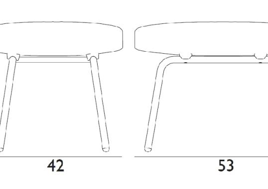 Пуф от фабрики Normann Copenhagen модель Era Foot With Steel Legs