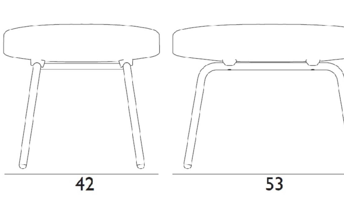 Пуф от фабрики Normann Copenhagen модель Era Foot With Steel Legs