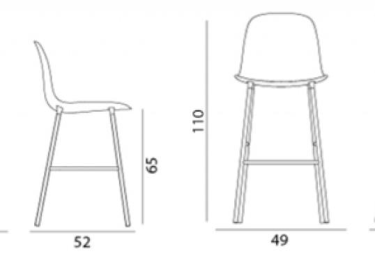 Барный стул от фабрики Normann Copenhagen модель 14020 Form Bar 