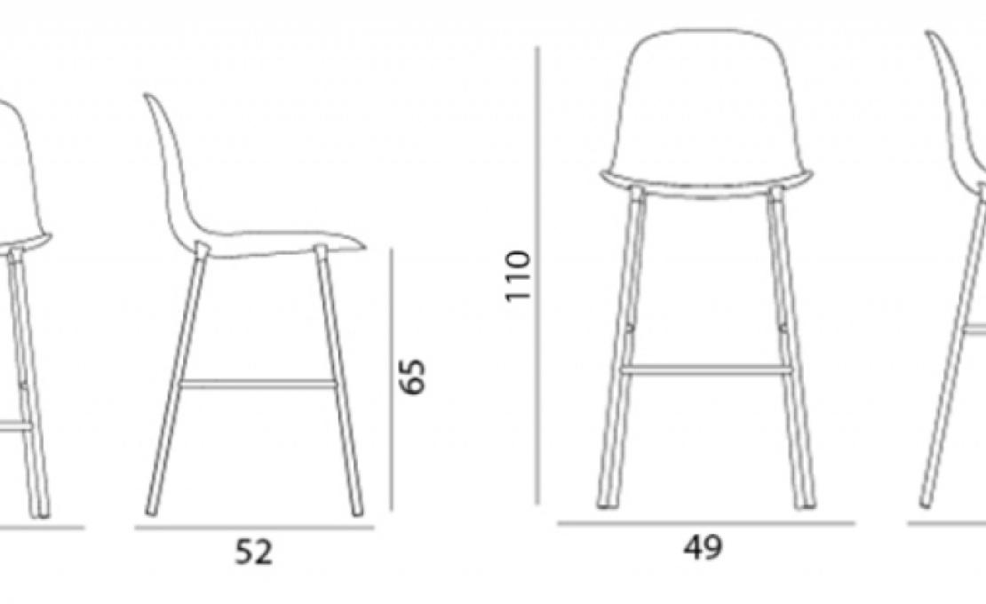 Барный стул от фабрики Normann Copenhagen модель 14020 Form Bar 