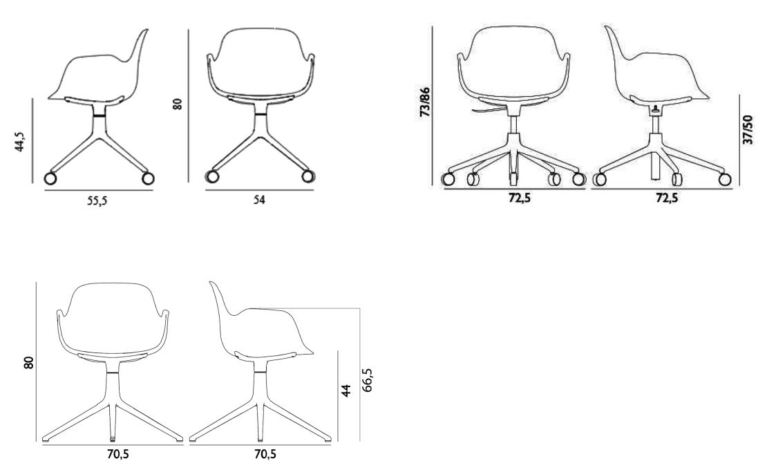 Офисный Стул от фабрики Normann Copenhagen модель Form Upholstered Swivel Arm