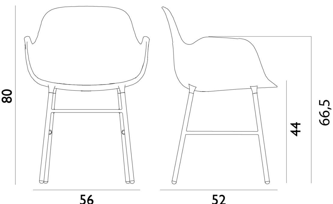 Офисный Стул от фабрики Normann Copenhagen модель Form Upholstered Arm