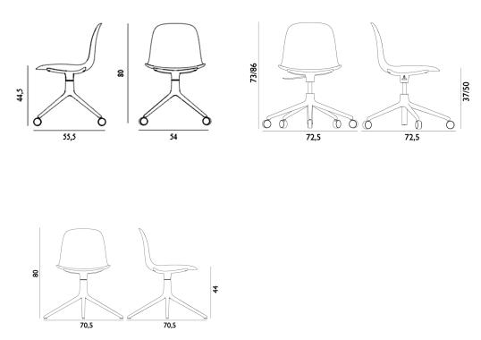 Офисный Стул от фабрики Normann Copenhagen модель Form Swivel Upholstered 