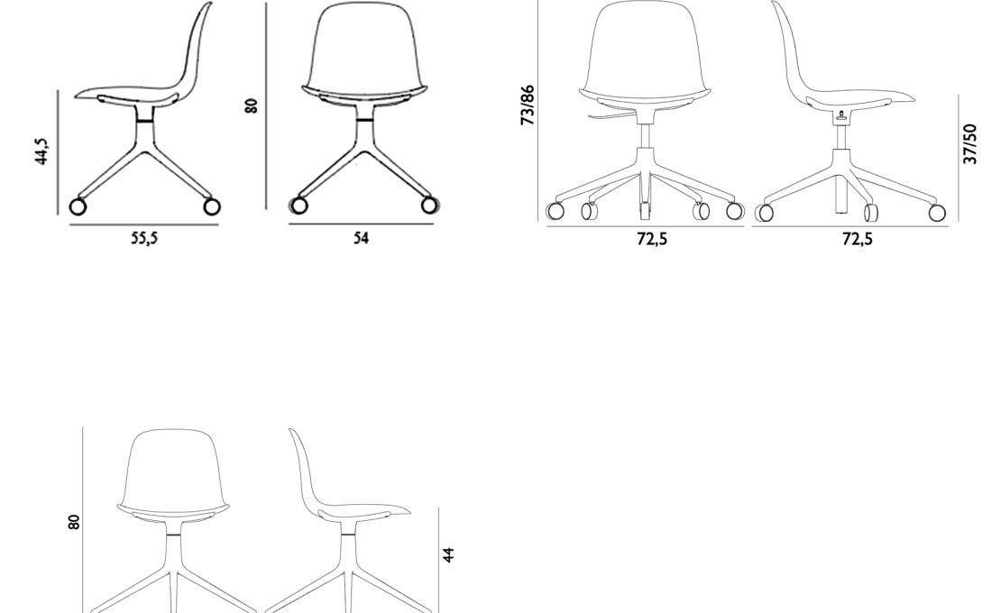 Офисный Стул от фабрики Normann Copenhagen модель Form Swivel Upholstered 