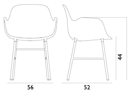Офисный Стул от фабрики Normann Copenhagen модель Form Upholstered Arm