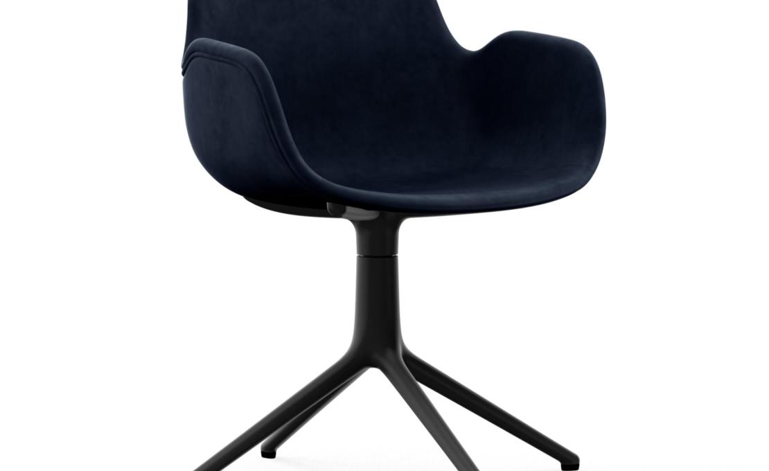 Офисный Стул от фабрики Normann Copenhagen модель Form Upholstered Swivel Arm