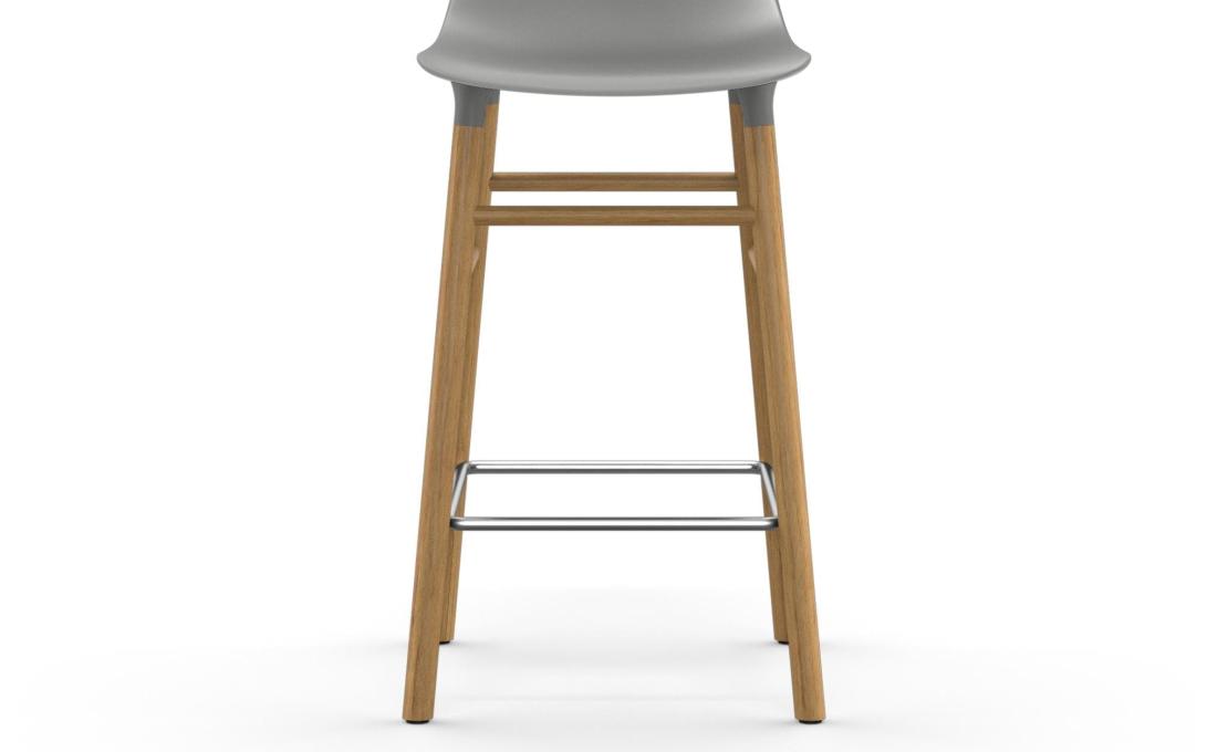Барный стул от фабрики Normann Copenhagen модель Form  with Wood Legs