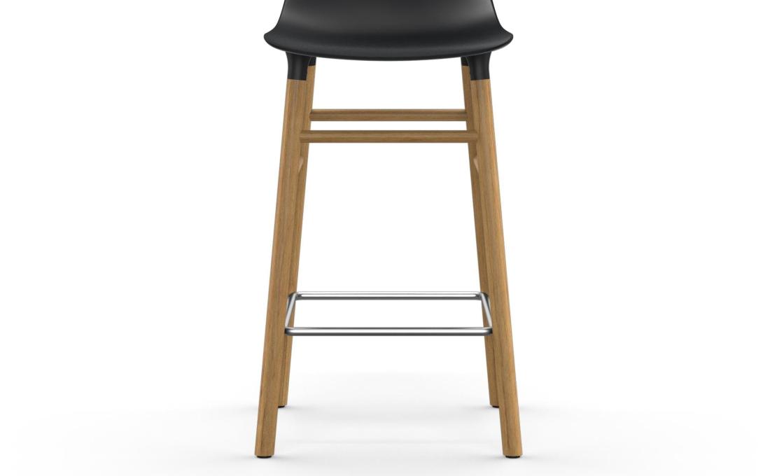 Барный стул от фабрики Normann Copenhagen модель Form  with Wood Legs