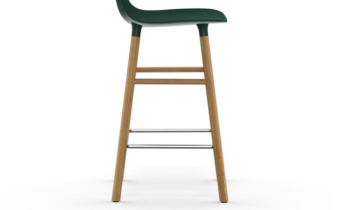 Барный стул от фабрики Normann Copenhagen модель Form  with Wood Legs