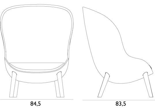 Кресло от фабрики Normann Copenhagen модель Hyg High Lounge 