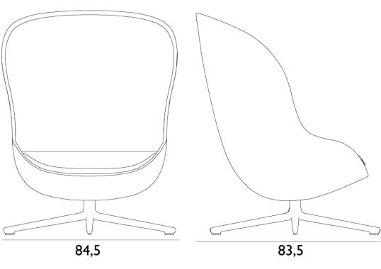 Кресло от фабрики Normann Copenhagen модель Hyg Swivel Lounge  High