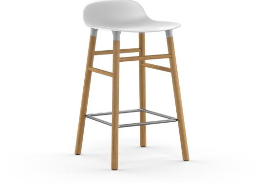 Барный стул от фабрики Normann Copenhagen модель Form  with Wood Legs
