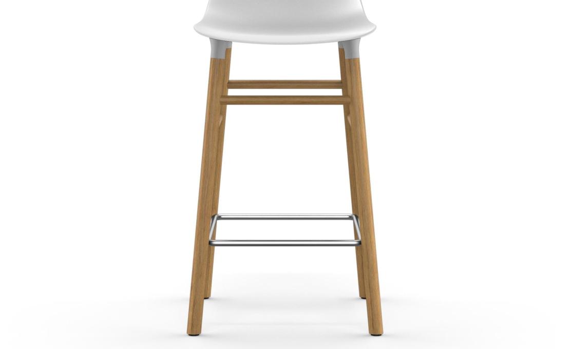 Барный стул от фабрики Normann Copenhagen модель Form  with Wood Legs