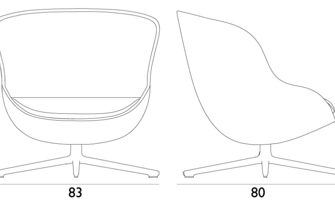 Кресло от фабрики Normann Copenhagen модель Hyg Swivel Lounge  Low