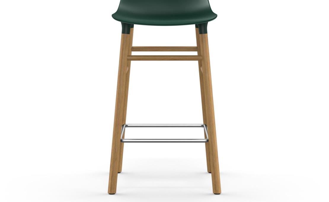 Барный стул от фабрики Normann Copenhagen модель Form  with Wood Legs