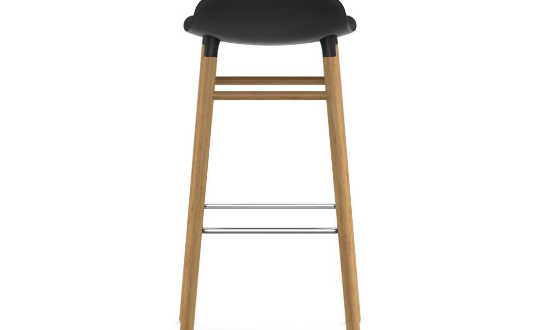 Барный стул от фабрики Normann Copenhagen модель Form  with Wood Legs