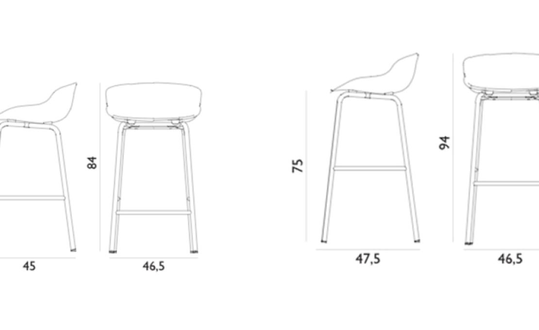 Барный стул от фабрики Normann Copenhagen модель Hyg Mid Upholstery 