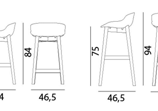 Барный стул от фабрики Normann Copenhagen модель Hyg Wood 