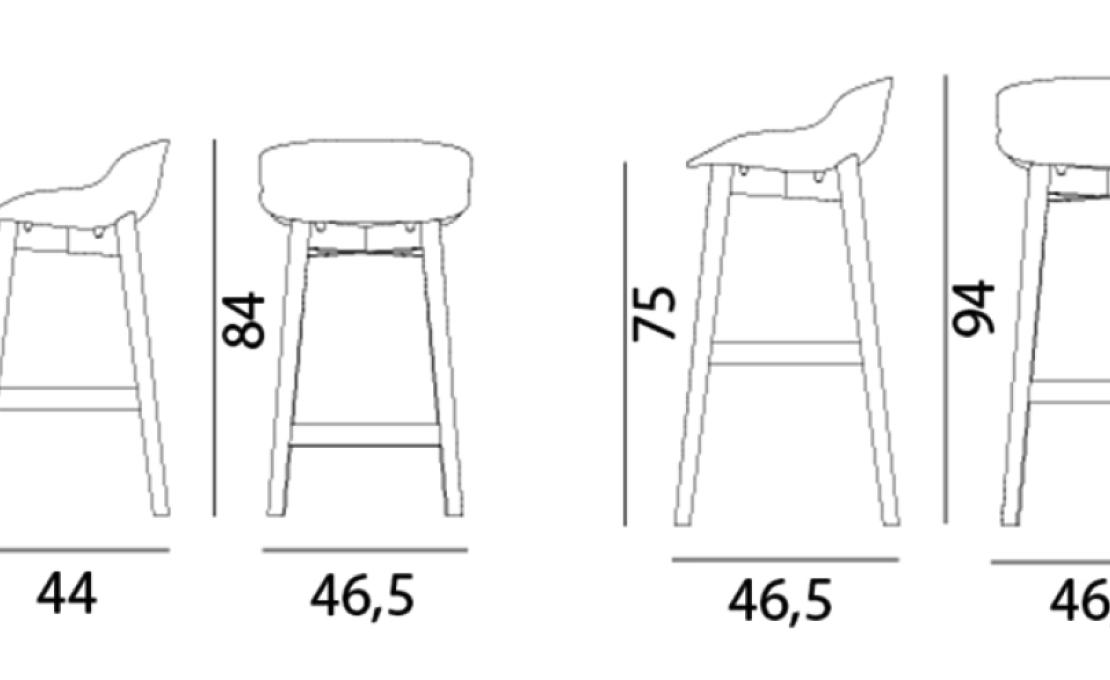 Барный стул от фабрики Normann Copenhagen модель Hyg Wood 
