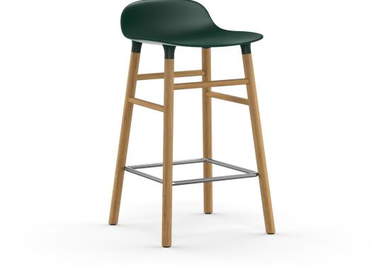 Барный стул от фабрики Normann Copenhagen модель Form  with Wood Legs