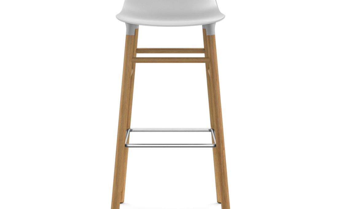 Барный стул от фабрики Normann Copenhagen модель Form  with Wood Legs