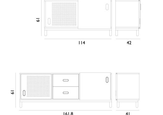Сервант от фабрики Normann Copenhagen модель 60104 Kabino Sideboard