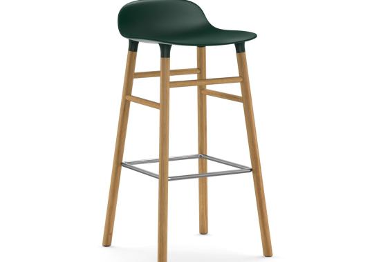 Барный стул от фабрики Normann Copenhagen модель Form  with Wood Legs