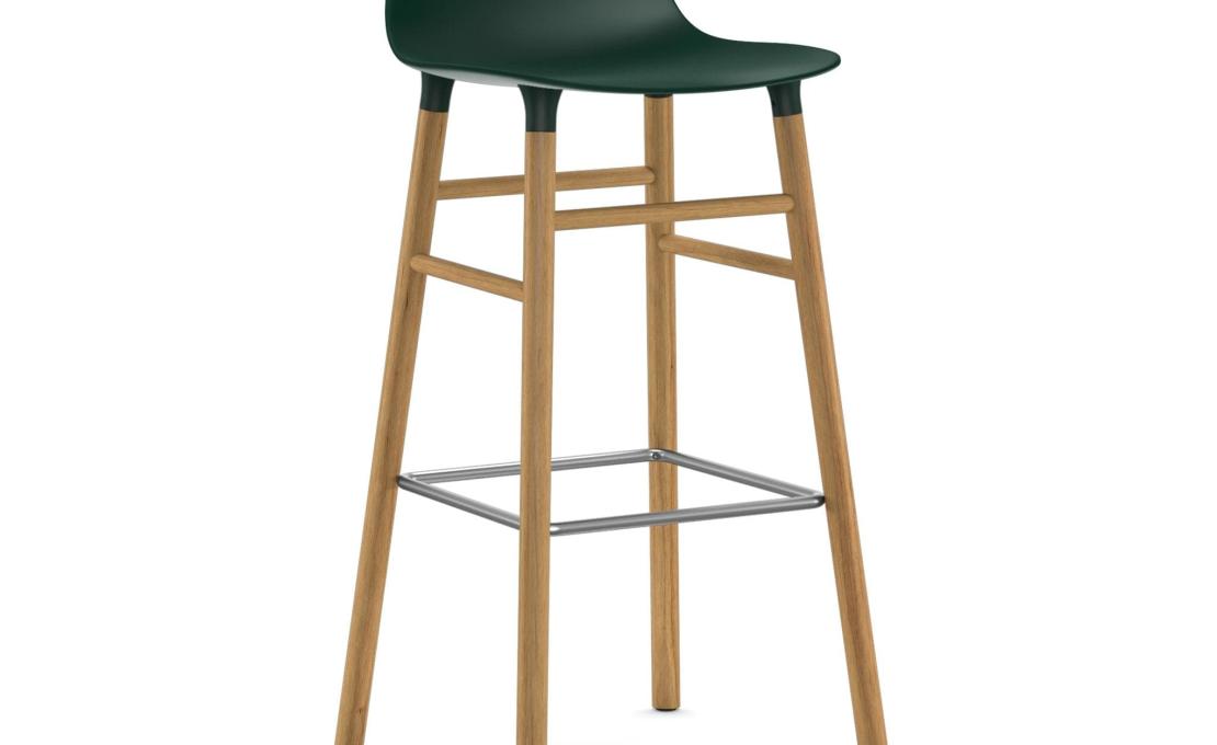 Барный стул от фабрики Normann Copenhagen модель Form  with Wood Legs