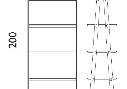 Стеллаж для книг от фабрики Normann Copenhagen модель 60100 One Step Up Bookcase